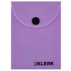 Папка-конверт на кноп А7 (75*105мм) 0,18мм KLERK Pastel 241319 непрозрачная лаванда 241319