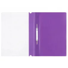 Папка-скоросшиватель пластик. СТАММ А4, 120мкм, фиолетовая с прозр. верхом 355669