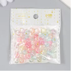 Бусины для творчества пластик "Мыльный пузырь разноцветный" набор 20 гр 0,8х0,8х0,8 см   9129419