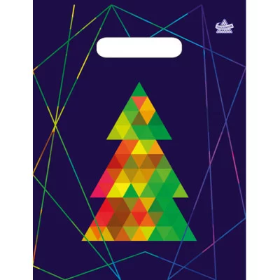 Пакет вырубной "Цветная елочка" (30*23 см) н00187405
