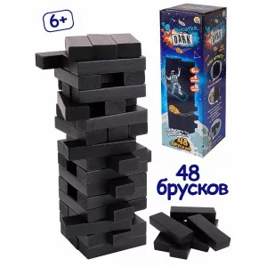 Игра "Башня. Высотка DARK" высота 24см,размер бруска:15*25*75 мм,48 эл.,в коробке ИН-9653