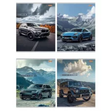 Тетрадь КЛЕТКА 96л. АВТО В ГОРАХ (96-1019) обл-мелов. карт, второй блок 145х203 96-1019