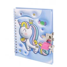 Подарочный блокнот 11,0 см * 15,0 см , гребень, Alingar, ламинация, эффект 3D, замочек, 46 л., клетка, "Тюльпан" AL11787