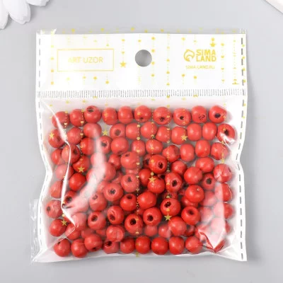 Бусины для творчества дерево "Жжёный апельсин" d-0,8 см, набор 20 гр   9463317