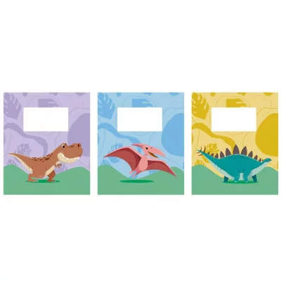 Тетрадь А5 12л "Динозаврики (Универсальная плашка)" КанцЭксмо ТКЛ128985