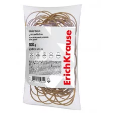 Канцелярские резинки для денег ErichKrause диаметр 40 мм, 60 мм/длина 60 мм, 100 мм, натур.цвет  598