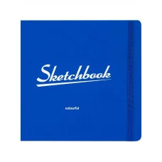 Скетчбук Colorful Blue 200х200мм (7БЦ,soft touch,блок 72л:цветной120г,крафт78г С72-9044