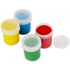 Краски пальчиковые для малышей от 1 года, 4 цвета по 40 мл, BRAUBERG KIDS, 192278