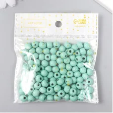 Бусины для творчества дерево "Зелёный лист" d-0,8 см, набор 20 гр   9463324