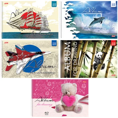 Альбом для рисования 40л А4 на спирали Hatber Ассорти Выпуск №2 перфорация отрыв Хатбер 267596