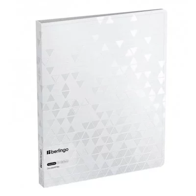 Папка на 4 кольцах Berlingo "DoubleWhite", 24мм, 1000мкм, белая, D-кольца, с внутр. карманом 352493