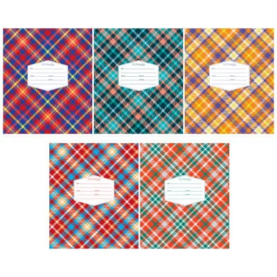 Тетрадь 18л., клетка ArtSpace "Узоры. Plaid patterns", эконом 333232