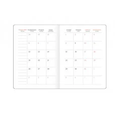 Ежедневник датированный 2026г., А6, 176л., твердый переплет, кожзам, BG "Nebraska. Blue", синий 380102