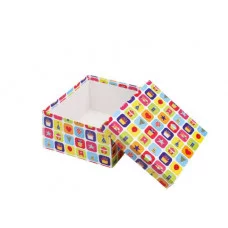 Коробка квадратная подарочная 1 шт Вечеринка 25,5 х 25,5 х 13 см РазборПП-4537