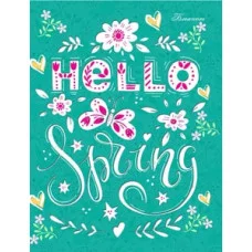 БЛОКНОТ А6 40л. на цвет. спирали ВЕСЕННИЕ ЦВЕТА Б40-2365