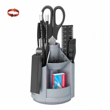 Набор настольный вращающийся пластиковый ErichKrause Mini Desk, Classic, серый 12516