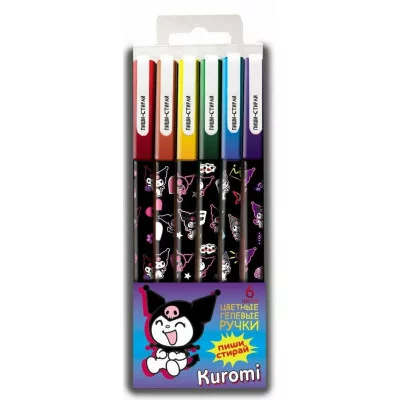 Набор ручек пиши-стирай 06цв "Kuromi" 0.5/127мм/иг корпус рисунок е/п CENTRUM 71704 083746