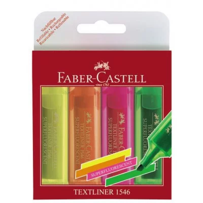 Набор текстовыделителей Faber-Castell "TL 46 Pastel" 04цв., 1-5мм, картон 323661