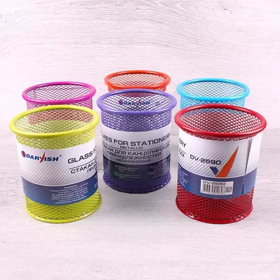 Стакан для канц. принадлежностей "Darvish" металлический ассорти DV-2590