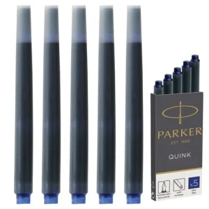 Картриджи чернильные Parker "Cartridge Quink" синие, 5шт., картонная коробка 241788