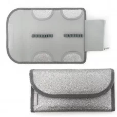 ПМП 41-55 Кож/зам серебряное сияние-пенал коз/зам блеск на липучке, 220х115 мм 60390
