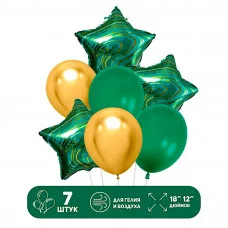 Набор шаров "Мрамор", латекс, фольга набор 7 шт.   10270945