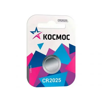 Элемент питания Kocмос CR 2025 1шт на блистере Бат540