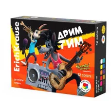 Гуашь ErichKrause Ну, Погоди! Каникулы 12 цветов по 20 мл 62570