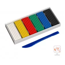 Пластилин Гамма "Мультики", 06 цветов, 120г, со стеком, картон. упаковка 262529