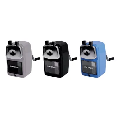 Точилка механическая Berlingo, метал. корпус, ассорти, инд. упак. BERLINGO_ 269308