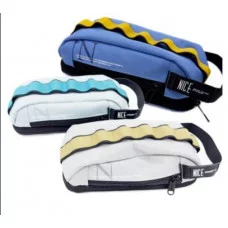 Пенал DF-173 "Nice" Косметичка, текстиль, 2 отделения на молнии, с ручкой, ассорти, уп ПВХ 330972