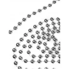 Бусы на ёлку Волшебный праздник,  d 1,4 см, длина 1,8 м, серебряные НУ-0059