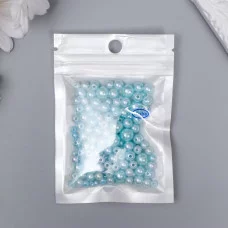 Бусины для творчества пластик "Круглые. Голубое небо" d=3-8 мм, набор 10 гр 7459618