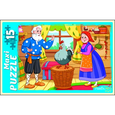 МАКСИ-ПАЗЛЫ. 15 элементов "КУРОЧКА РЯБА" (Арт. ПМ-7131)
