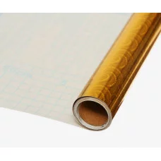 Пленка самоклеящаяся голография золотая 1018 цветы 0,45м х3м 30мкм 3221769