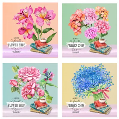 БЛОКНОТ А6 40л на цвет. спирали ЦВЕТЫ И КНИГА Б40-1775