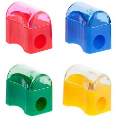 Точилка пластиковая "Сундучок", 1 отверстие, контейнер, ассорти Спейс 186689 Точилка пластиковая "Сундучок", 1 отверстие, контейнер, ассорти Спейс 186689