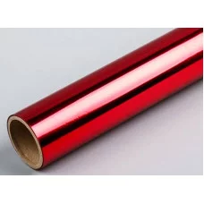 Пленка самоклеящаяся металлизированная 45x100 см, красная, BOPP с алюминиевым напылением 30 мкм, в рулоне 8117306