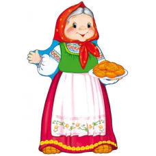 Ф-7219 Плакат вырубной А3. Бабка (с блестками в лаке)