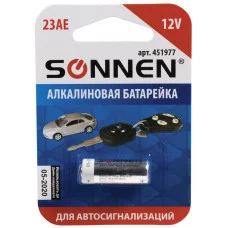 Батарейка 1шт SONNEN Alkaline, 23А (MN21) , алкалиновая, для сигнализаций 451977