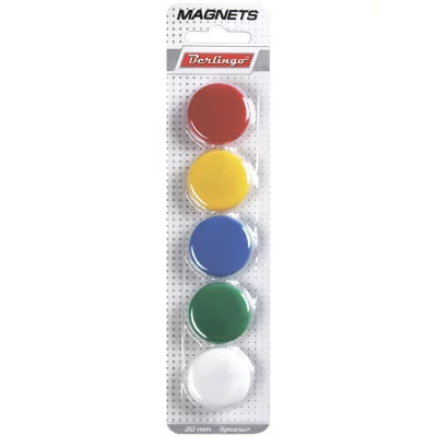 Магнит для досок Berlingo 3см 5шт. европодвес BERLINGO_ 135180
