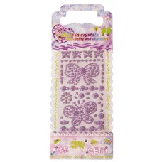 Наклейки-стразы Alingar, акриловые, пакет с европодвесом, "Бабочка" AL9562