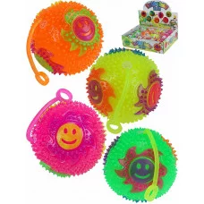 Мяч световой с веревкой "Солнышко" 7,5 см 1 шт. ( Арт. ИК-2960)