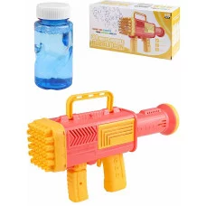 Генератор мыльных пузырей 50мл, на бат. (23х6.5х16см, цвет оранжевый , в коробке) (арт. МПЗ-8202) МПЗ-8202