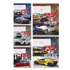 Тетрадь КЛЕТКА 24л. СПОРТКАРЫ МЕЧТЫ (24-3537) обл.-мелов. картон, 24-3537