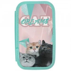 Пенал 2отдел. тканевый торец 190*105мм Cats dreams ПО-090 Cats dreams