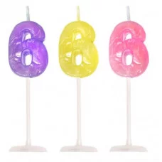 Свеча цифра "6", цв.асс 122916-6 /1 /50 /0 /2000 265399