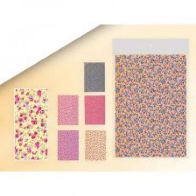 Материал для творчества ткань TUKZAR, А4, 21х30 см, самоклеющаяся, ассорти, "Крупные цветы" S 2075