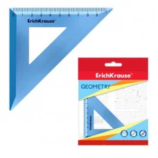 Угольник пластиковый ErichKrause Ice Metallic 45°/9см голубой 57881