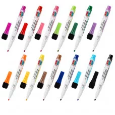 Маркеры на магните со стирателем для белой доски и планера, 12 цветов, BRAUBERG POP-ART, 1-2 мм, 152568